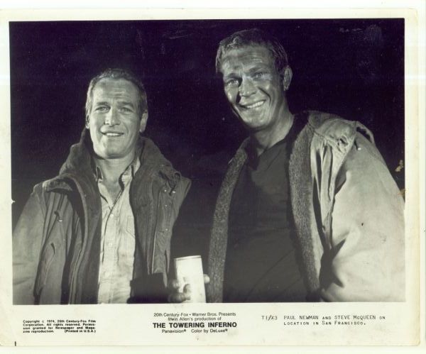 Paul Newman and Steve McQueen. Candid.